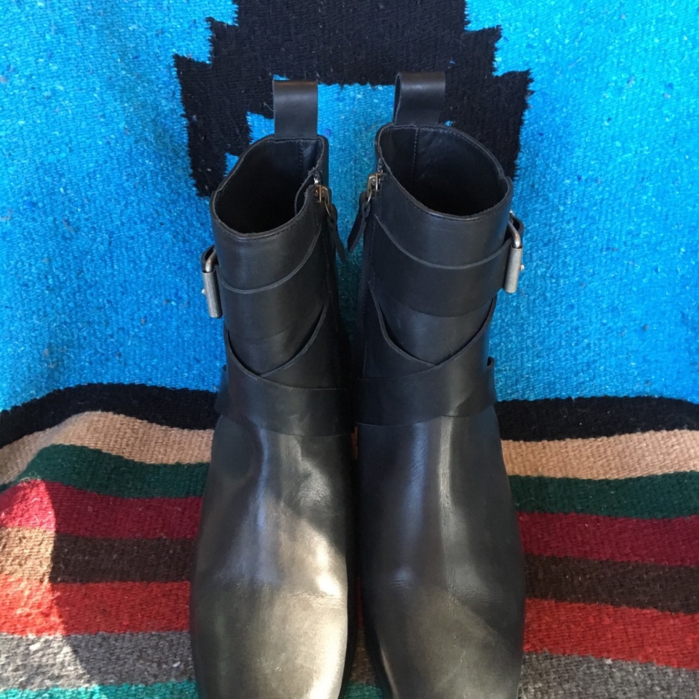 FLASH SALE! Jigsaw black leather buckle boots - Picture 3 of 8
